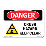 Crush Hazard Keep Clear