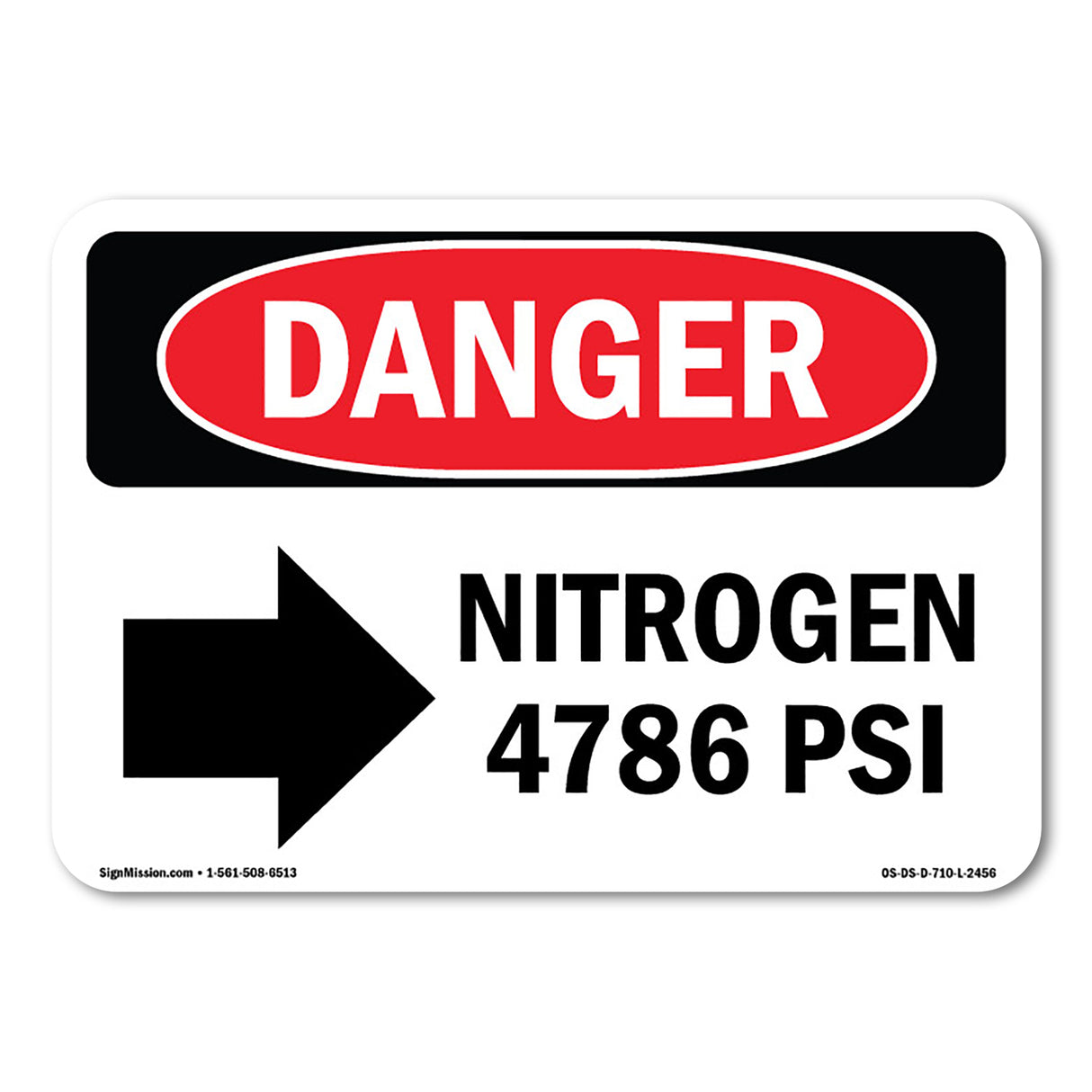 Nitrogen 4786 PSI [With Right Arrow]