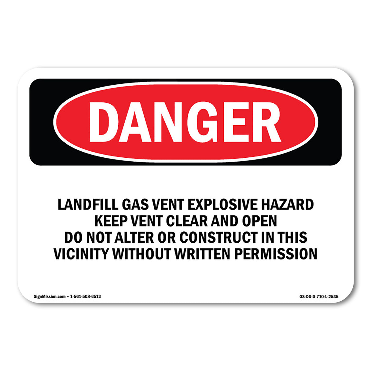 Landfill Gas Vent Explosive Hazard Keep