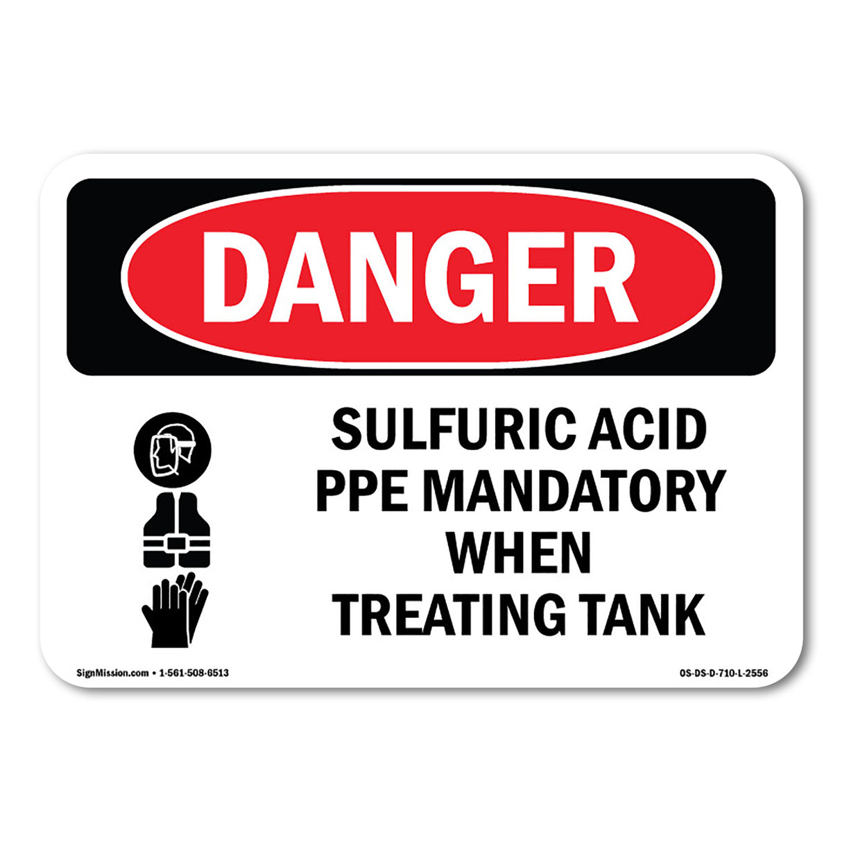 Sulfuric Acid PPE Mandatory