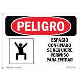 Confined Space Enter By Permit Only Spanish