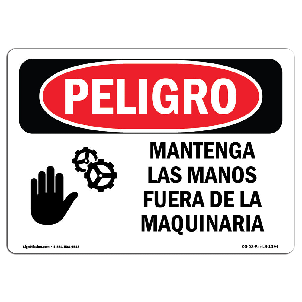 Keep Hands Out Of Machinery Spanish