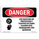 Wear Face Shield And Rubber Gloves Chemicals