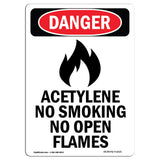 Acetylene No Smoking No Open Flames