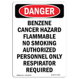 Portrait Benzene Cancer Hazard Respirator Require