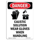 Caustic Solution Wear Gloves When Handling