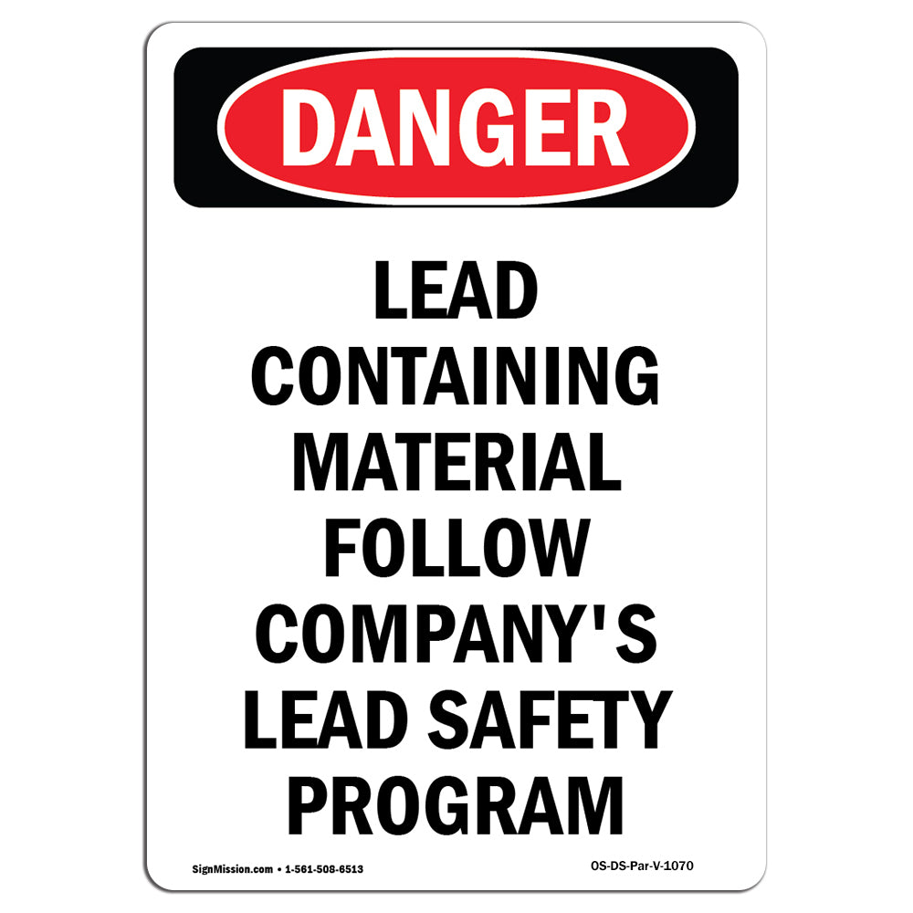 Lead Containing Material Safety Program