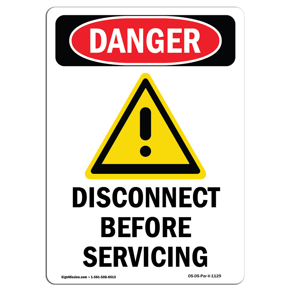 Disconnect Before Servicing
