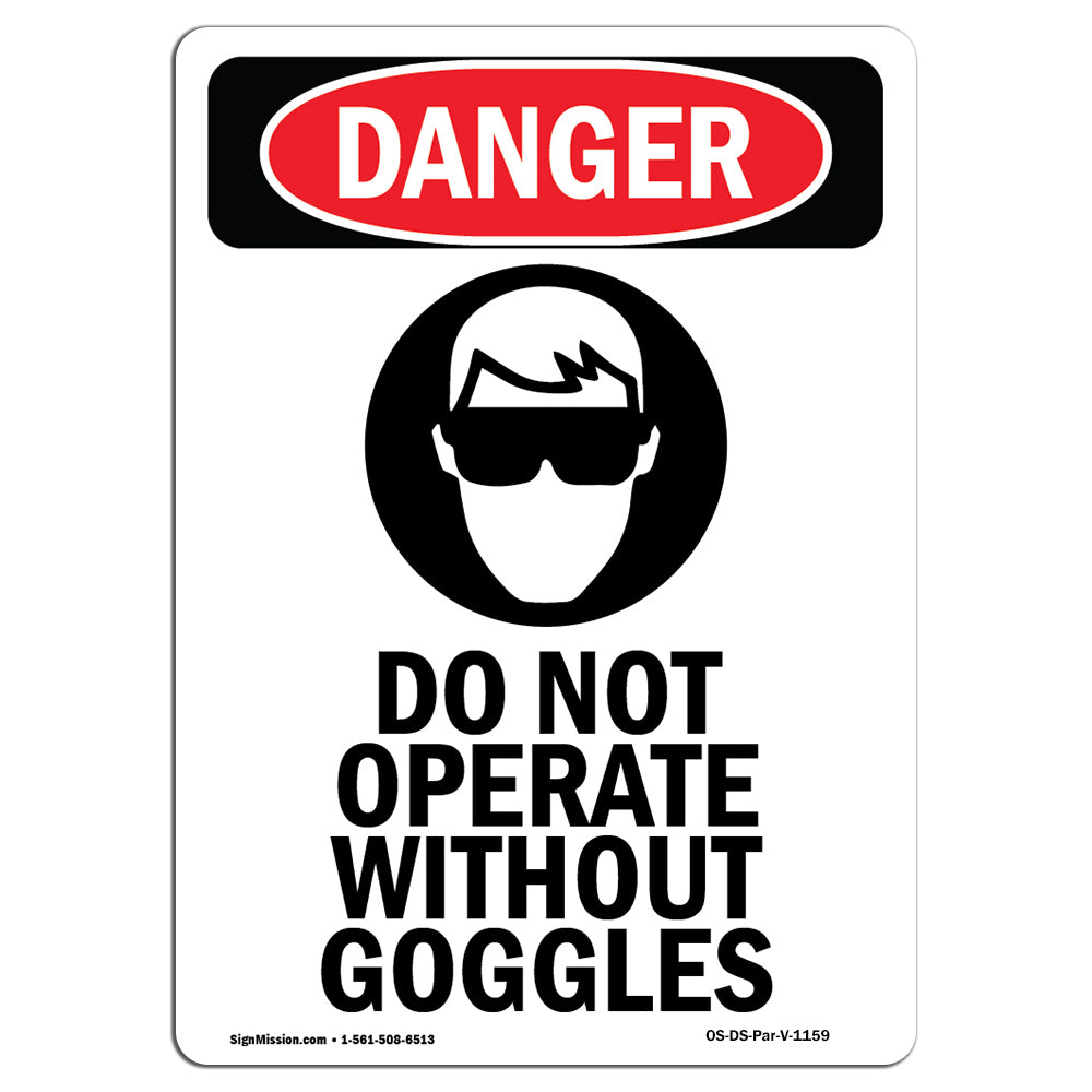 Do Not Operate Without Goggles