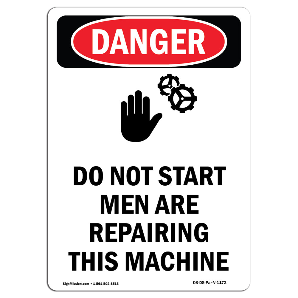 Do Not Start Men Are Repairing This Machine