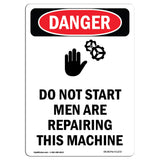 Do Not Start Men Are Repairing This Machine
