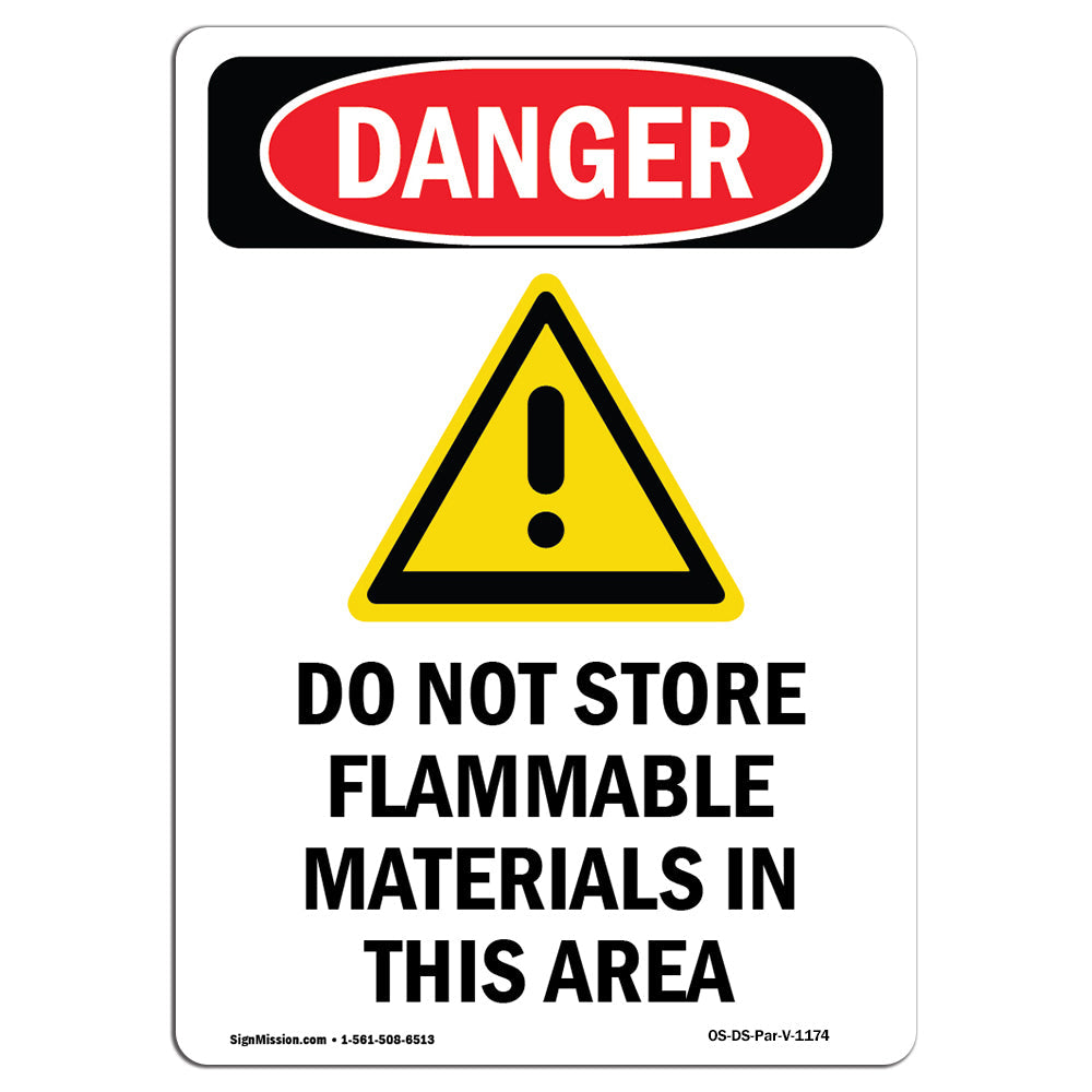 Do Not Store Flammable Materials