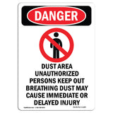 Dust Area Unauthorized Persons Keep Out