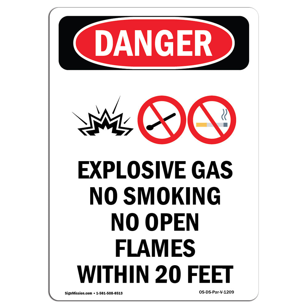 Explosive Gas No Smoking Within 20 Feet