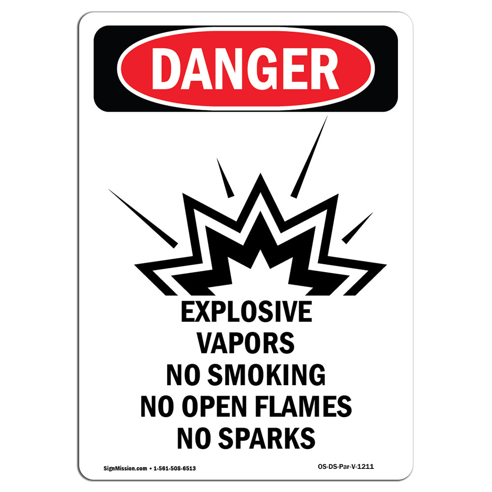 Explosive Vapors No Smoking Open Flames