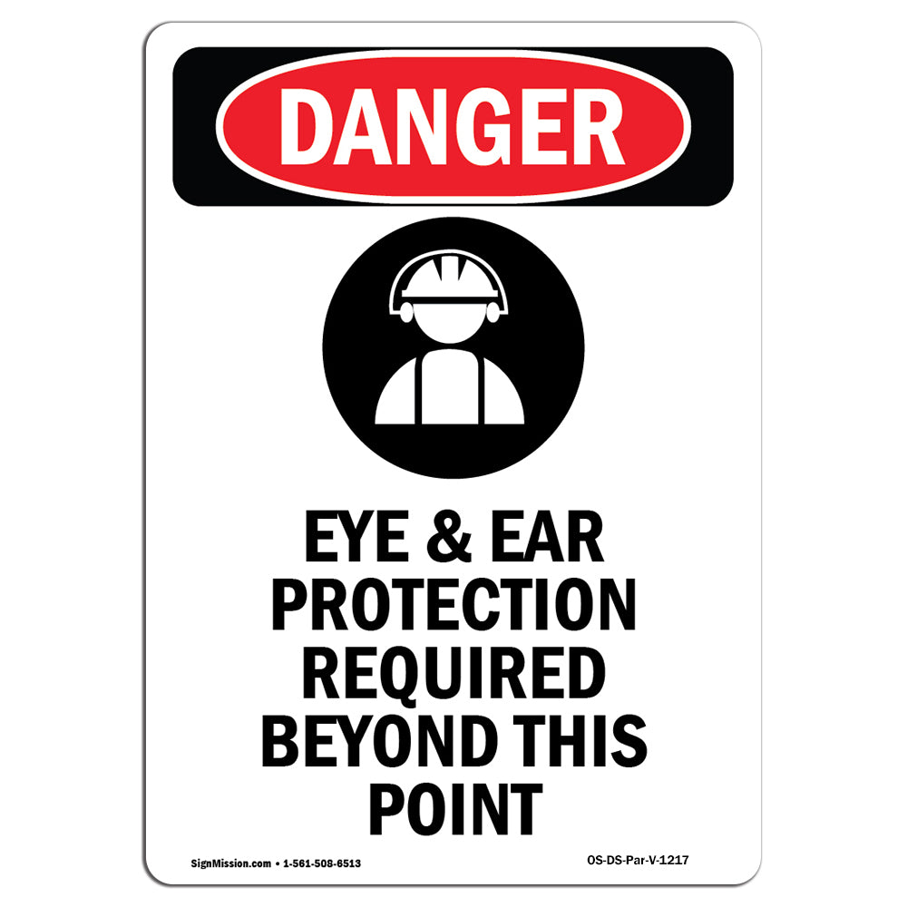 Eye And Ear Protection Required