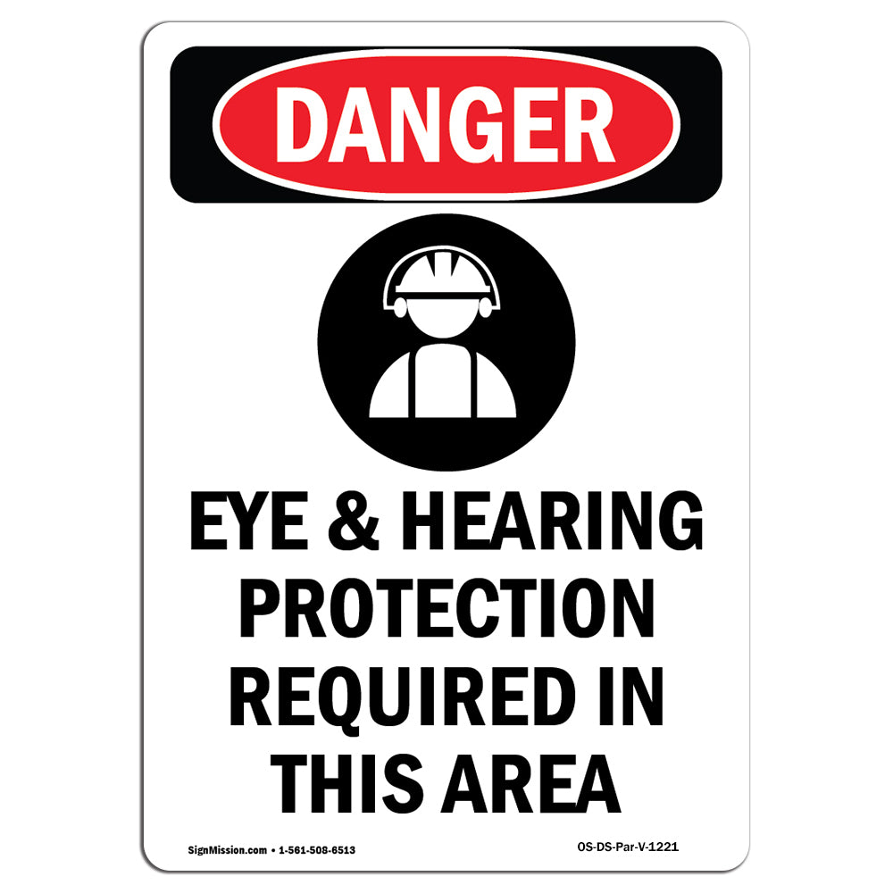 Eye And Hearing Protection Required