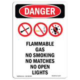 Flammable Gas No Smoking Matches
