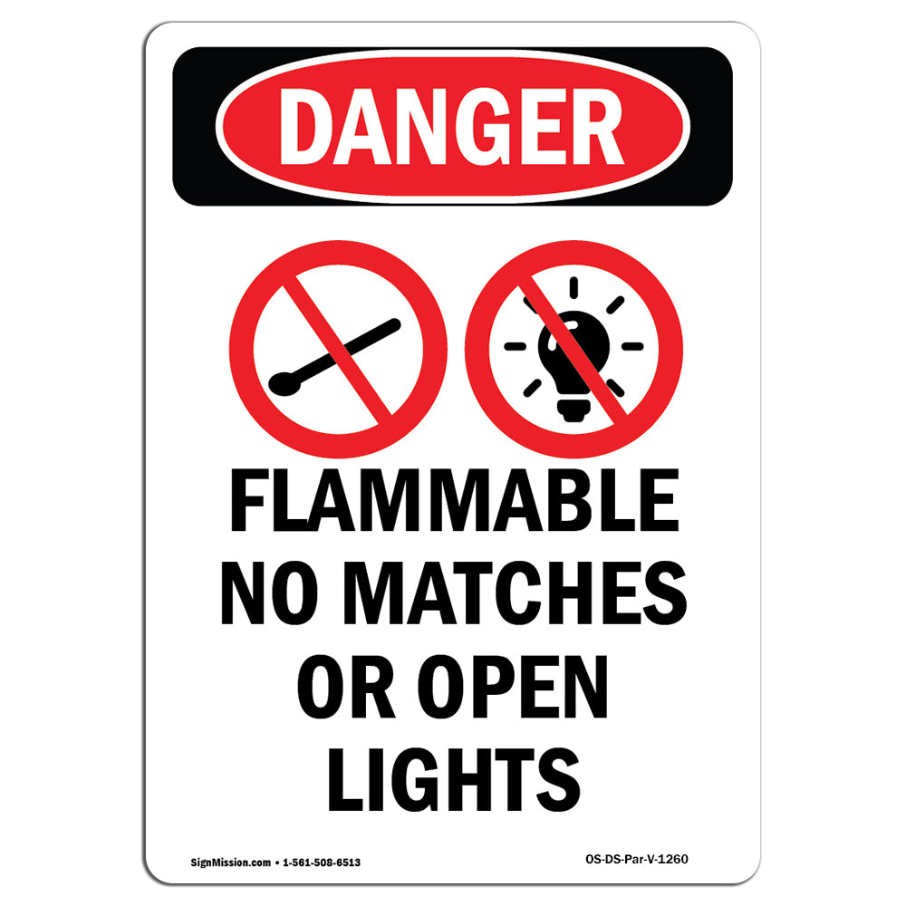 Flammable No Matches Or Open Lights