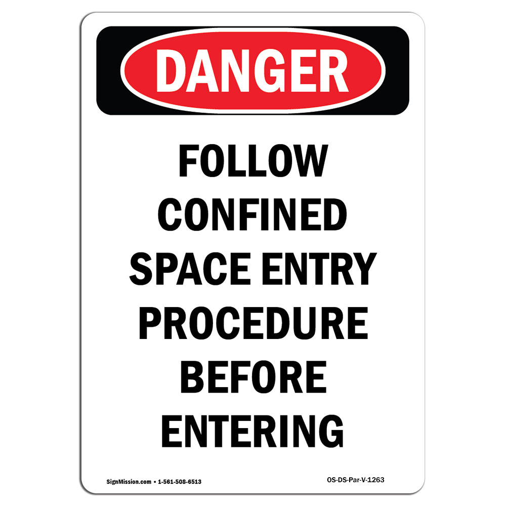 Follow Confined Space Entry Procedure