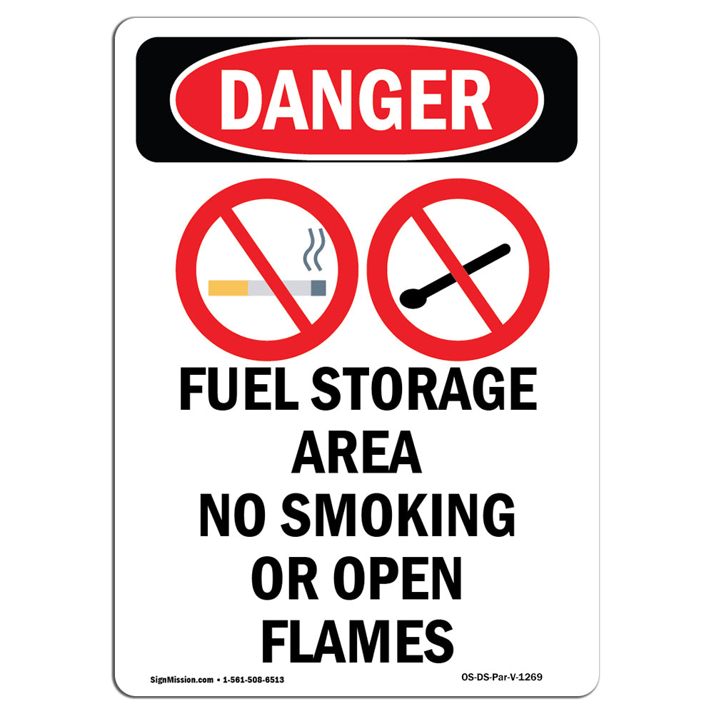 Fuel Storage Area No Smoking Or Open Flames