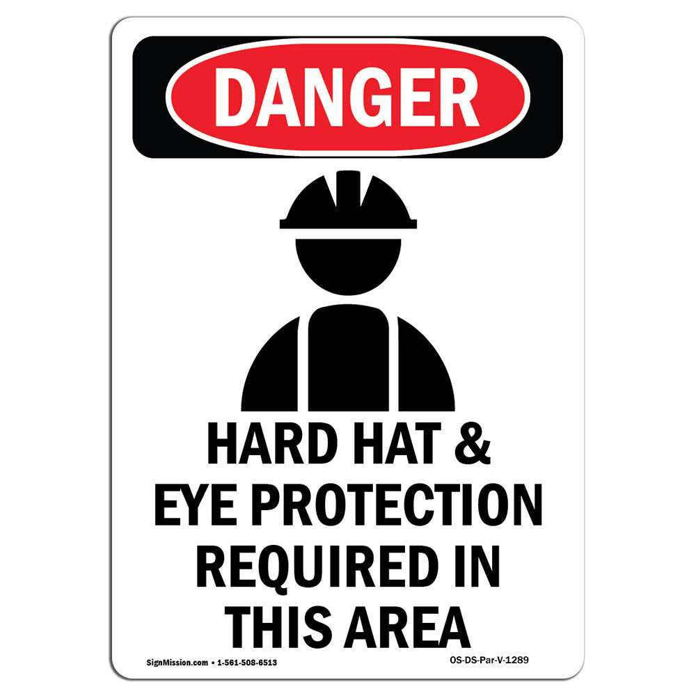 Hard Hat Eye Protection Required