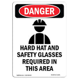 Hard Hat Safety Glasses Required In Area