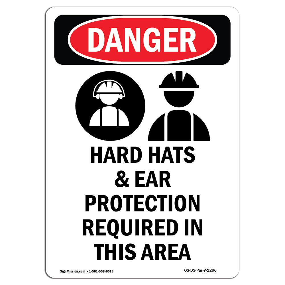 Hard Hats Ear Protection Required In Area
