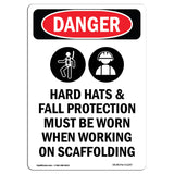 Hard Hats Fall Protection Worn Scaffolding