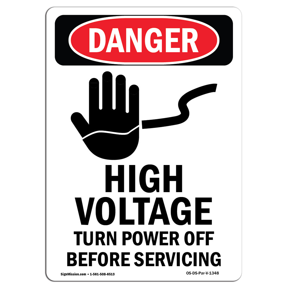 High Voltage Turn Power Off Before Servicing