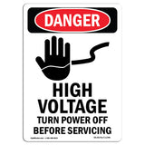 High Voltage Turn Power Off Before Servicing