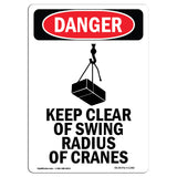 Keep Clear Of Swing Radius Of Cranes