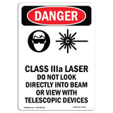 Class IIIa Laser Do Not Look Into Beam