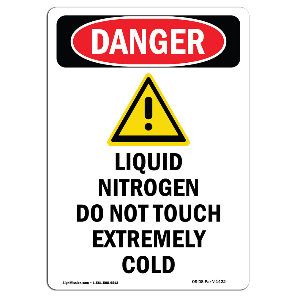 Liquid Nitrogen Do Not Touch Extremely Cold