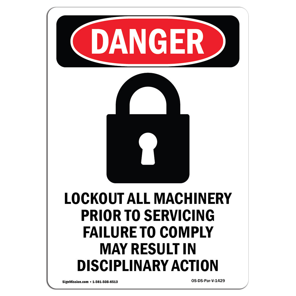 Lockout All Machinery Prior To Servicing