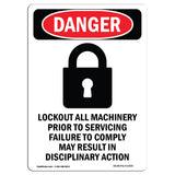 Lockout All Machinery Prior To Servicing
