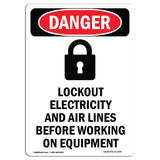 Lockout Electricity Air Lines Before Working