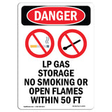 LP Gas Storage No Smoking Open Flames 50 Ft