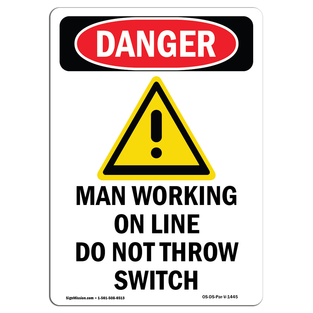 Man Working On Line Do Not Throw Switch
