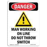 Man Working On Line Do Not Throw Switch