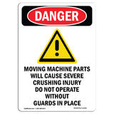 Moving Machine Parts Will Cause Crushing