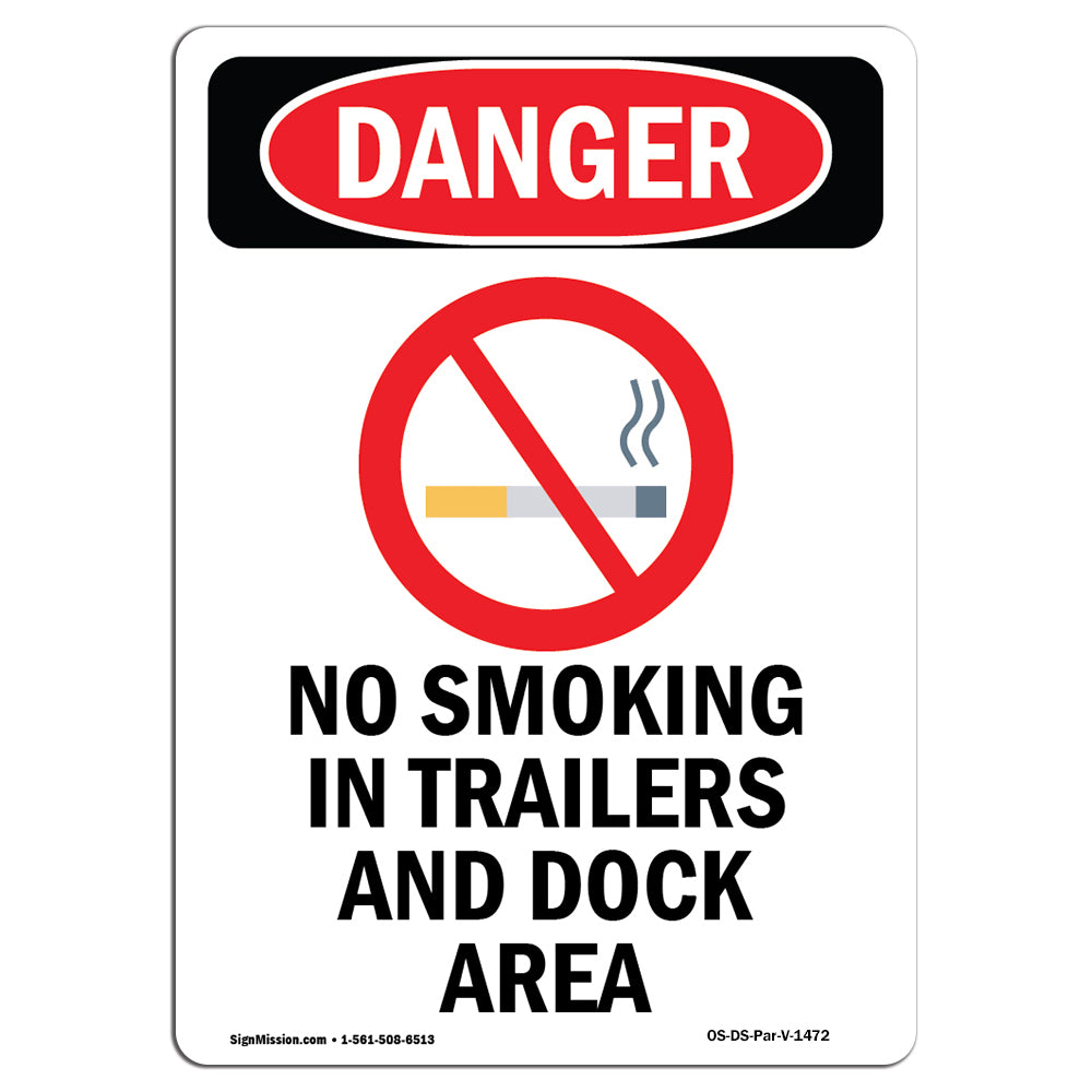 No Smoking In Trailers And Dock Area