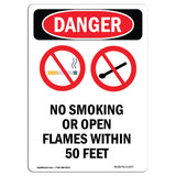 No Smoking Or Open Flames Within 50 Feet