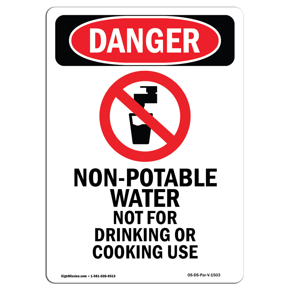 Non-Potable Water Not For Drinking Cooking