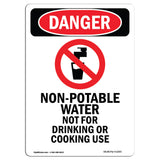 Non-Potable Water Not For Drinking Cooking