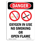 Oxygen In Use No Smoking Or Open Flame