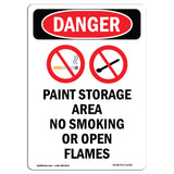 Paint Storage Area No Smoking Or Open Flames