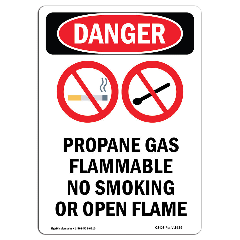 Propane Gas Flammable No Smoking
