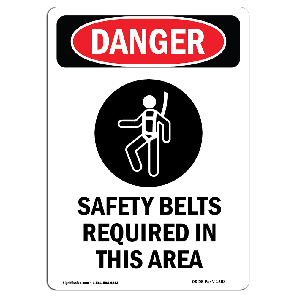 Safety Belts Required In This Area Symbol