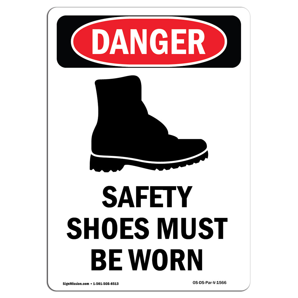Safety Shoes Must Be Worn
